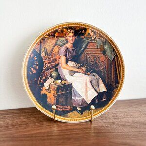 Norman Rockwell Collector Plate – “Dreaming in the Attic” – Rediscovered Women S